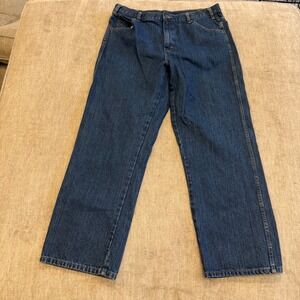 Dickies Mens Jeans 38x32 Dark Wash Straight Leg Cotton Work Pants